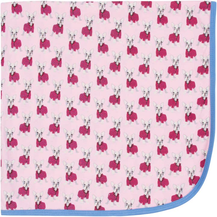 BAXTER + BAYARD Organic Cotton Baby Blanket (Frenchie) for wholesale by Baxter+Bayard