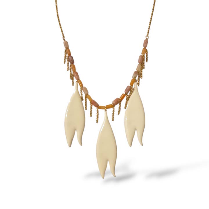 Zbigniew – Halsband i natursten och rostfritt stål för wholesale av matins parisiens