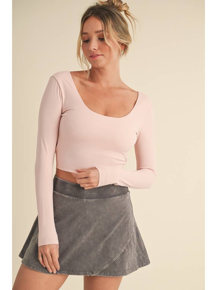 KIMBERLY C - Wholesale Athletic Top - Women's - Twist Back Long Sleeve Top6