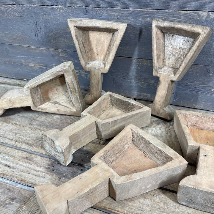 CLEARANCE-Martini Glass Dough Bowl-6x10-Candle Ready-Raw-$5 for wholesale by My Amigos Imports