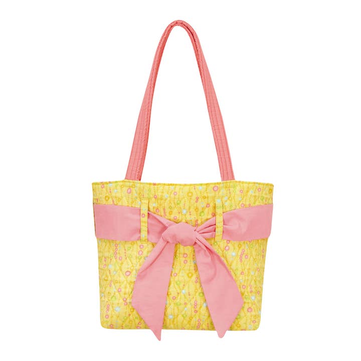 SALE Lemon Yellow Fizz Tote Bag 13" x 10" for wholesale by C&F Home
