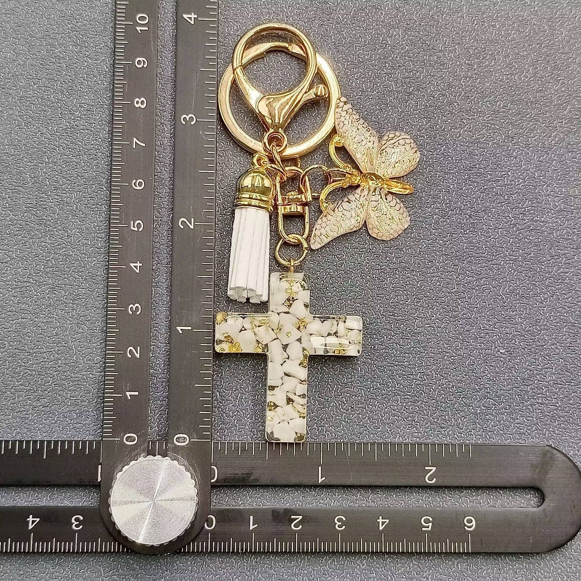 Mio Queena - Wholesale Keychain - Women's - Multi-style Acrylic Butterfly Resin Cross Pendant  Keychains11
