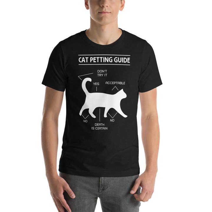 Cat Petting Unisex-T-Shirt für den Großhandel von Souverista