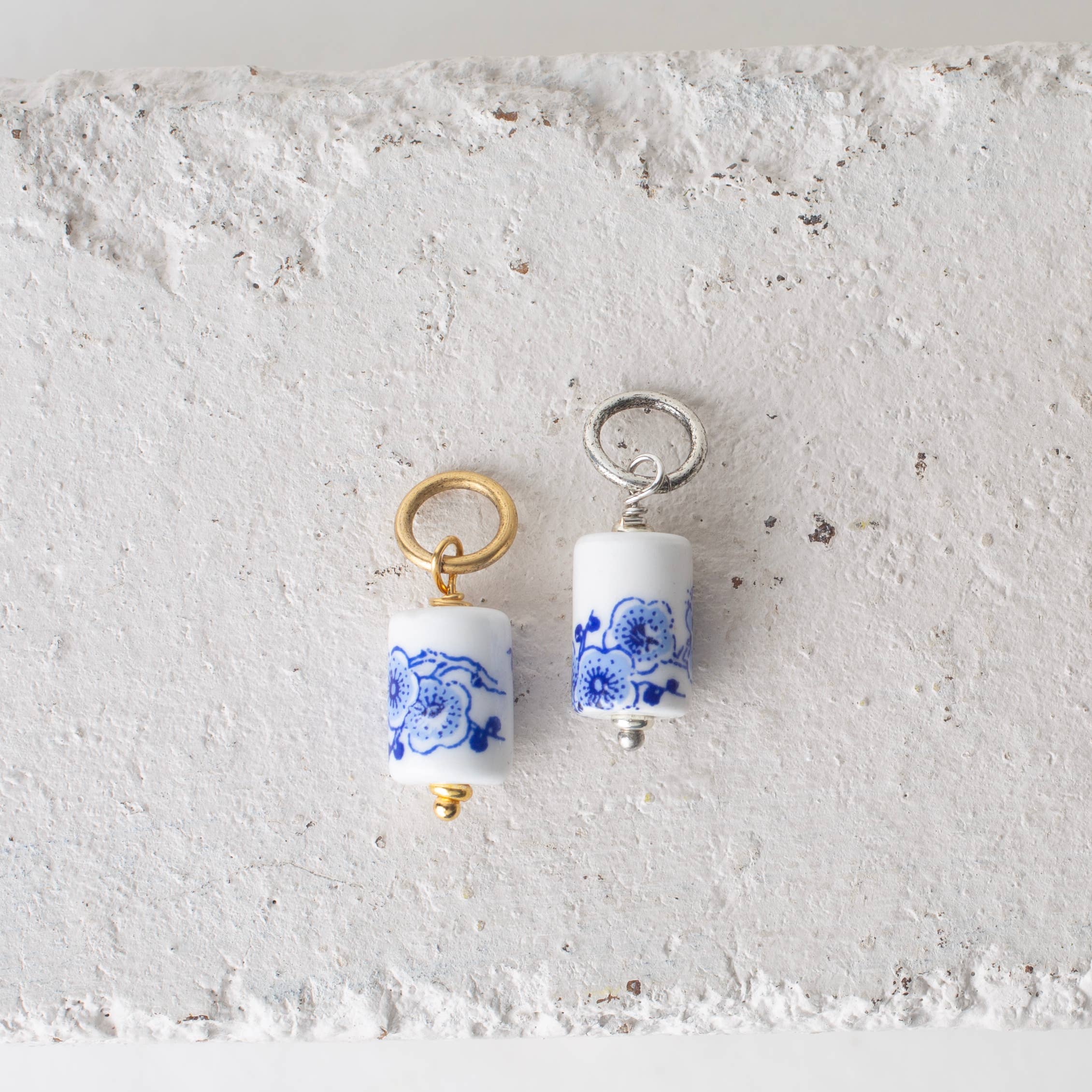 Bel Kai - Wholesale Individual Charm/Pendant - Chinoiserie Porcelain Toile Ceramic Bead Charms5