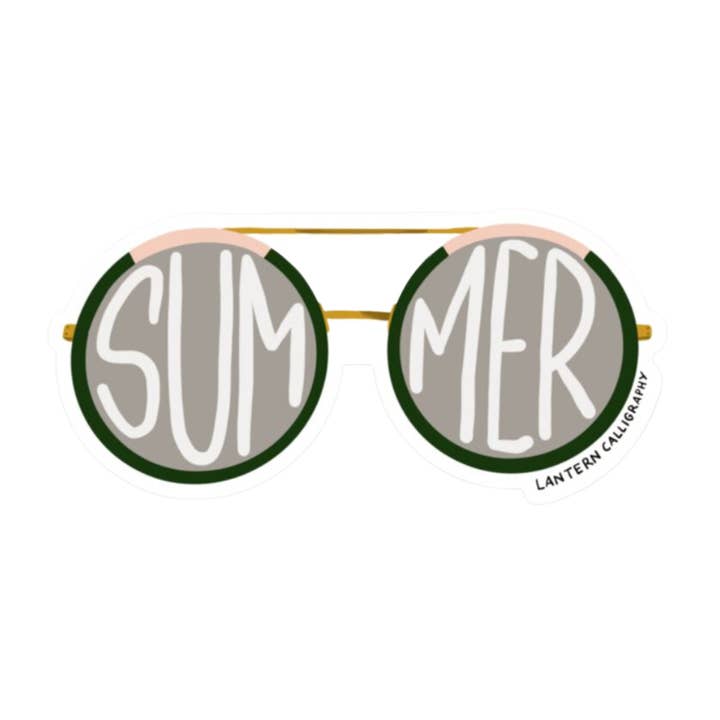 Lunettes de soleil d'été - STICKER pour la vente par Lantern Calligraphy