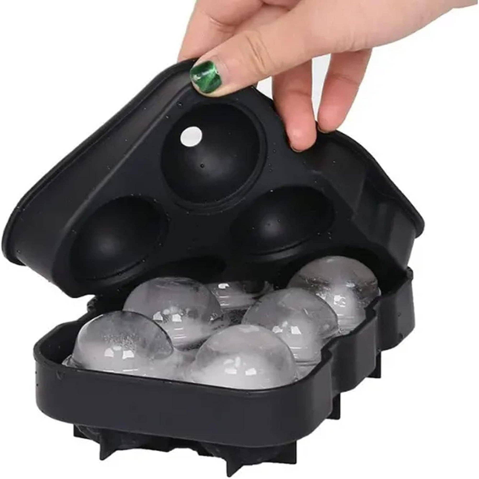 Vigor Path - Vendita all'ingrosso Vassoi/stampi per ghiaccio - Confezione da 2 stampi per cubetti di ghiaccio giganti a forma di sfera e quadrata3