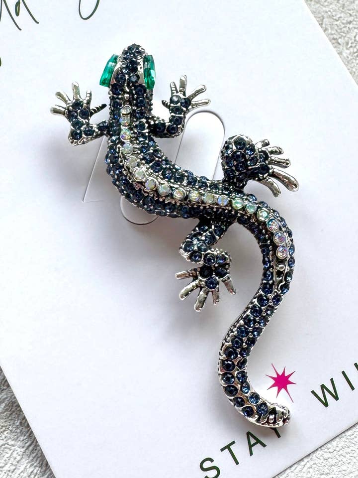 El broche de gecko de la marina para venta al por mayor de Wild Spirit London