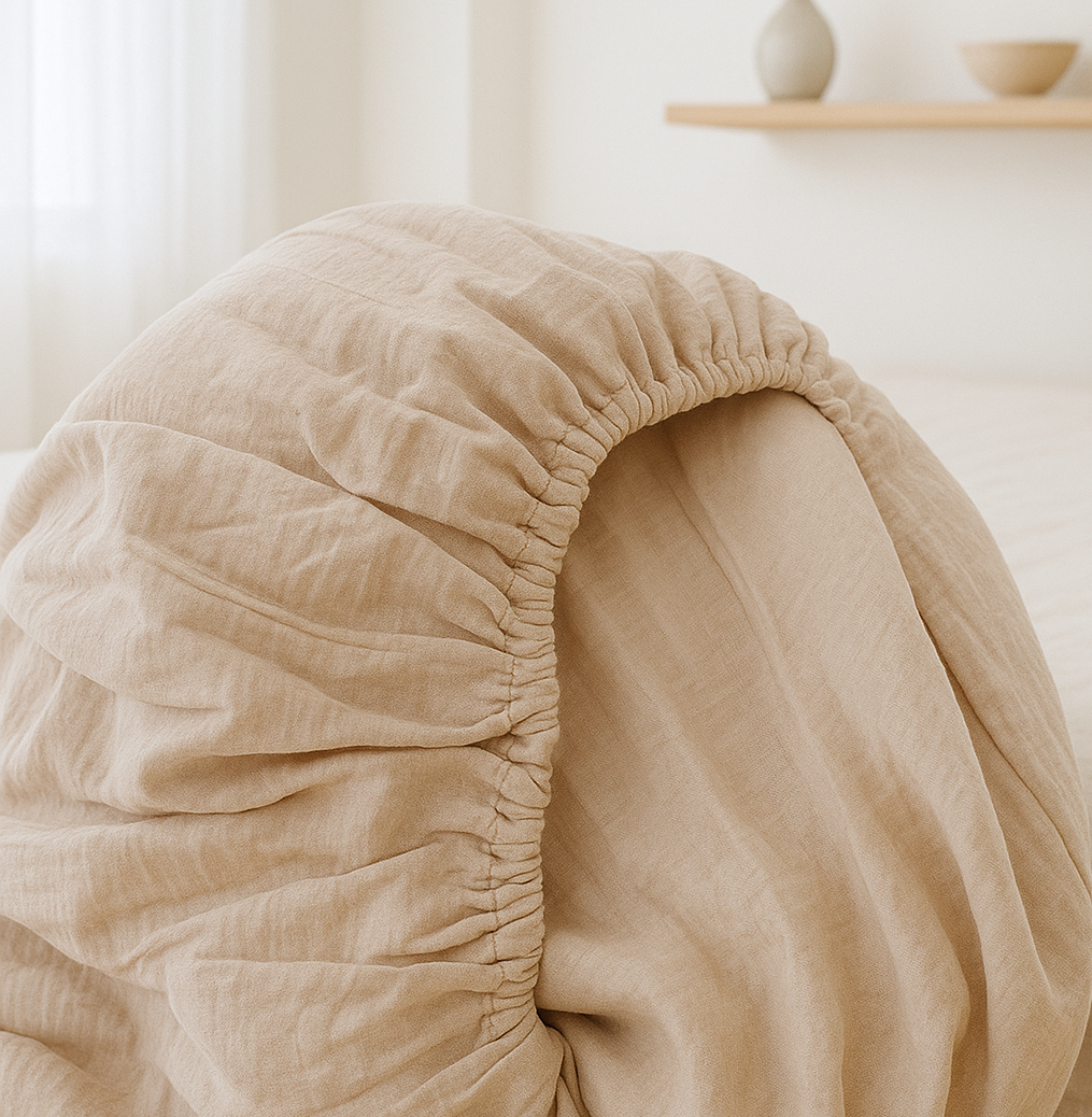 Q VITA – wholesale Sheet set – Muslin Cotton Sheet Set (4 pcs) - White9