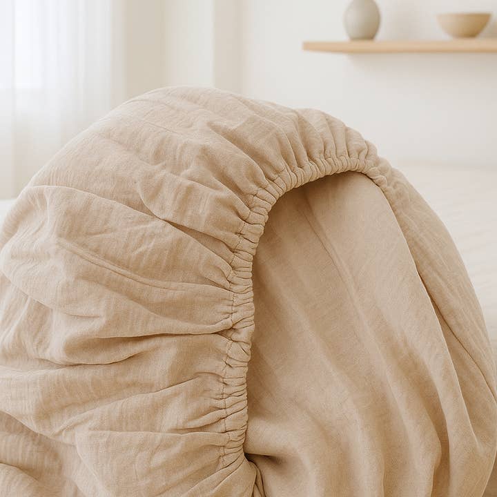 Q VITA - Wholesale Sheet Set - Muslin Cotton Sheet Set (4 pcs) - White9