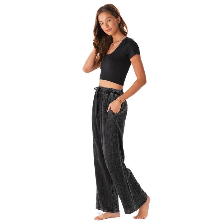 Lotus and Luna - Wholesale Pants - Women's - Vintage Black Cabana Pants3