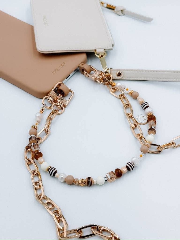 THE CÆP - Wholesale Phonecase Strap - Gold Paperclip Phone Chain1