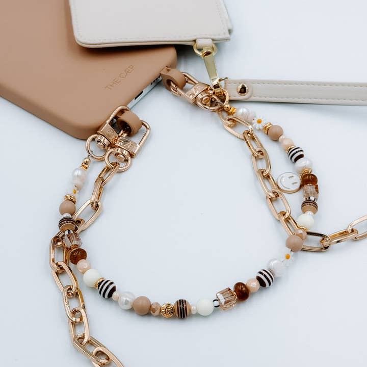 THE CÆP - Wholesale Phonecase Strap - Gold Paperclip Phone Chain1