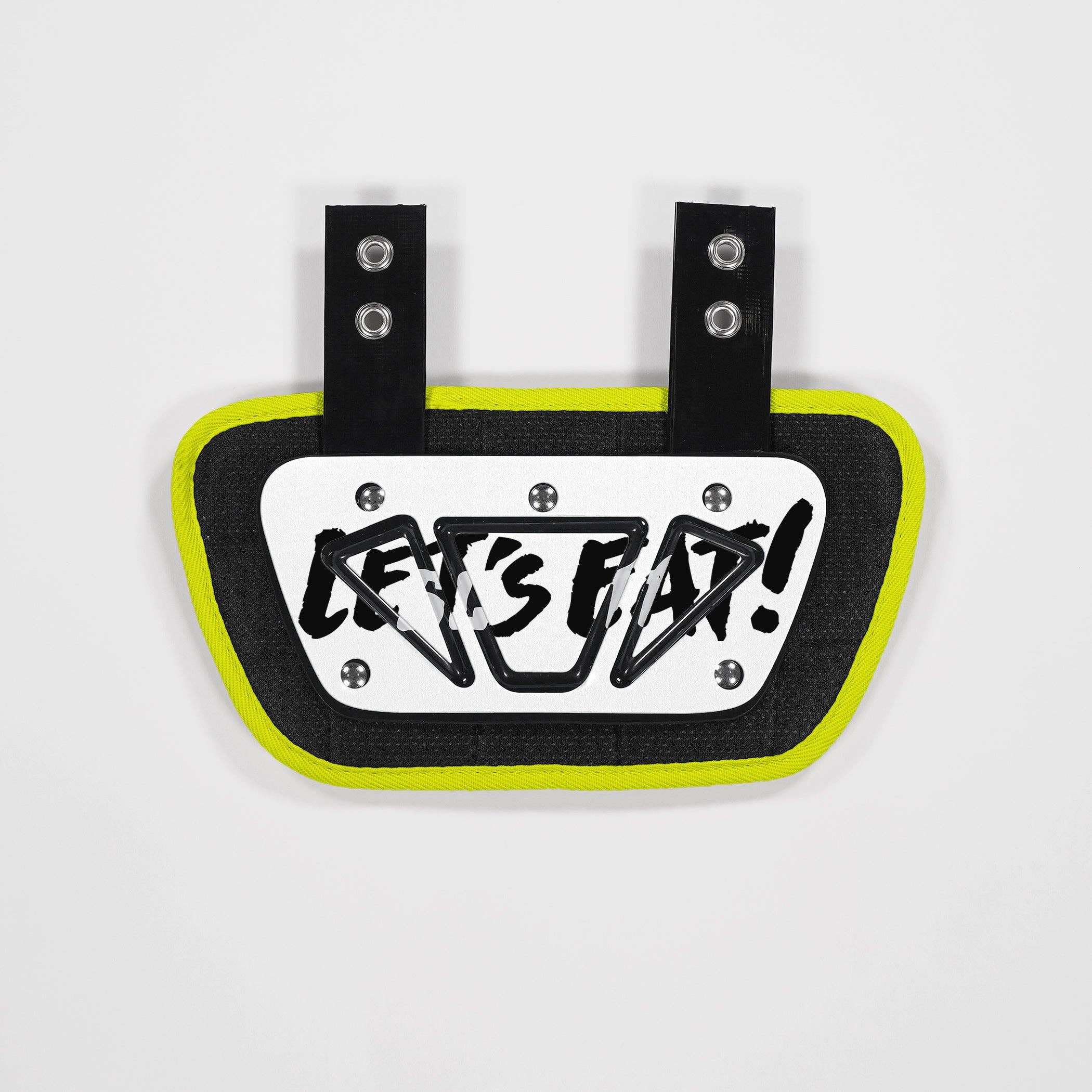 White Let's Eat Sticker for Back Plate for wholesale on Faire9