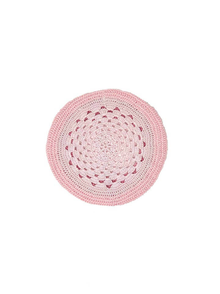 Handgemaakte gehaakte baret in roze tinten voor wholesale door Tétè Accessories