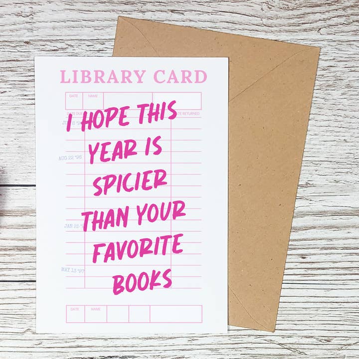 Kryddiga romantikläsares födelsedagskort, bokälskarkort för wholesale av Sorry Not Sorry Co