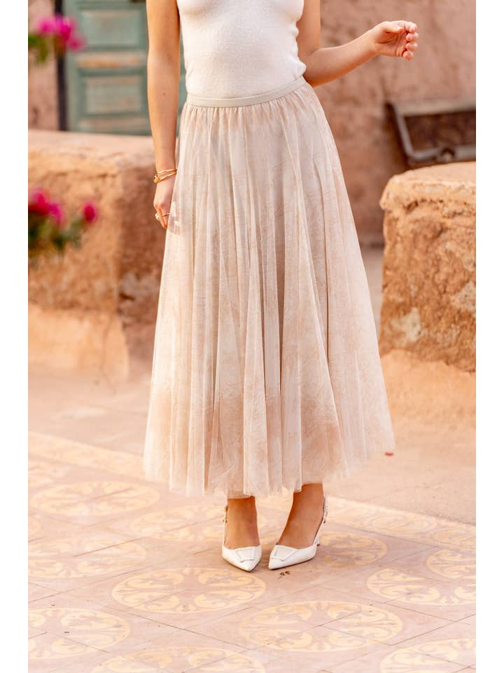 CHOKLATE PARIS – wholesale Kjol - Dam – Ambre kjol i tyll med toile de Jouy-tryck - CK08202-14