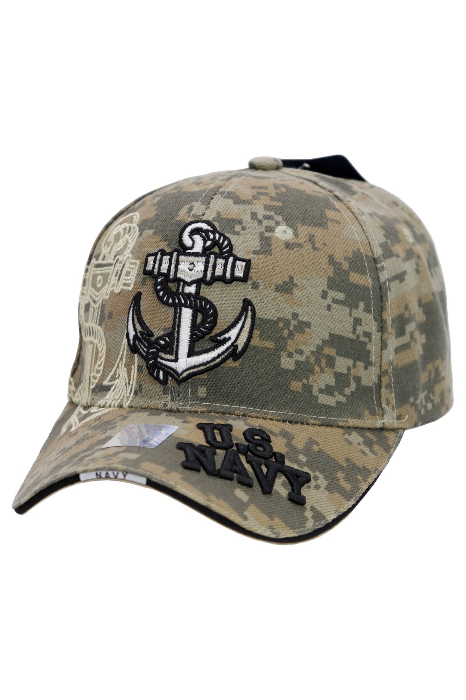 Cap Zone - Vendita all'ingrosso Cappellino da baseball - Unisex - Cappellino da baseball ufficiale con licenza dell'ancora della Marina degli Stati Uniti0