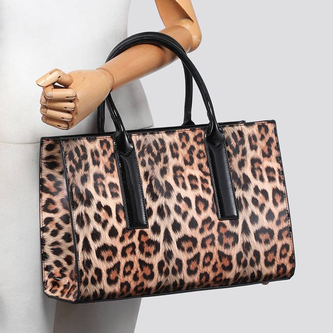 25446 Leopard Print Tote Bag for wholesale by House of Milano