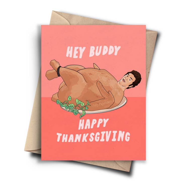 Funny Thanksgiving Card - 90s TV Funny Holiday Card for wholesale by Pop Cult Paper