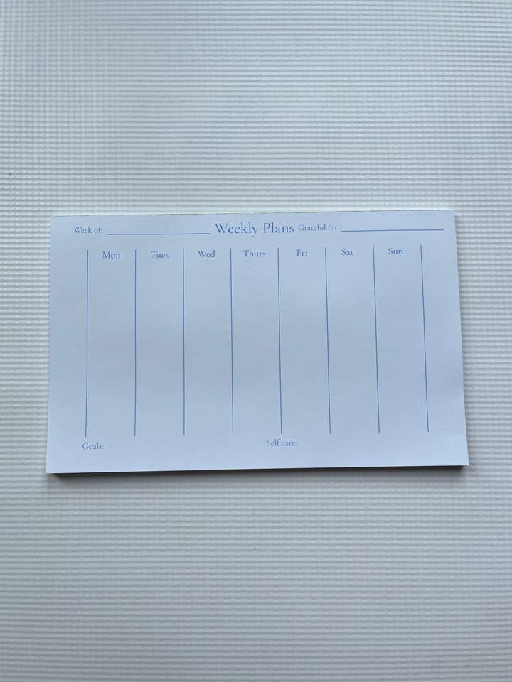 Bloc-notes hebdomadaire vert pour la vente par Designsbyrandaco