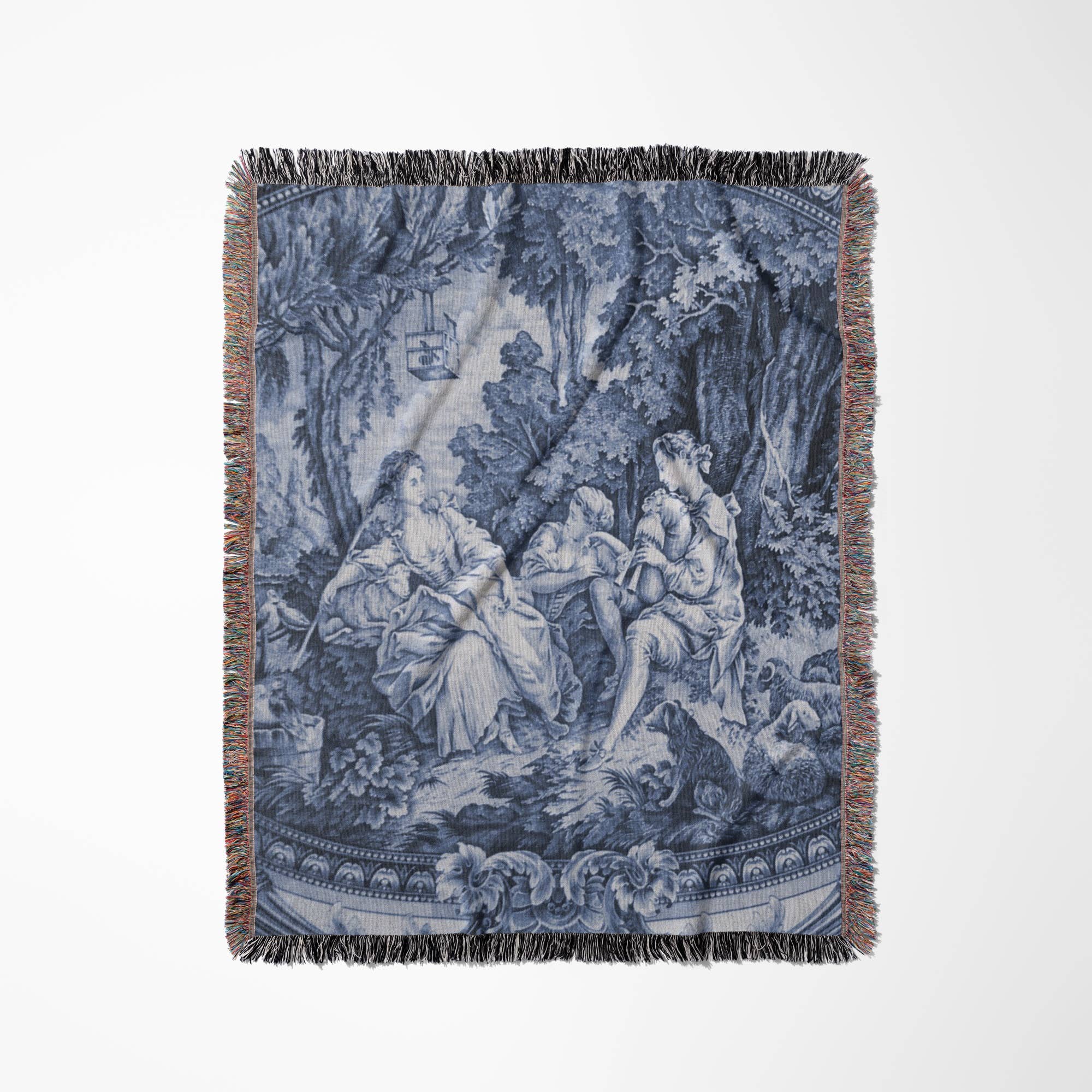 3dRose - Wholesale Throw Blanket - 3dRose, French Blue Toille I, Blanket0