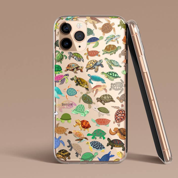 Capa Transparente para Telemóvel com Tartarugas para Modelos iPhone & Samsung por atacado de Urban Lithe