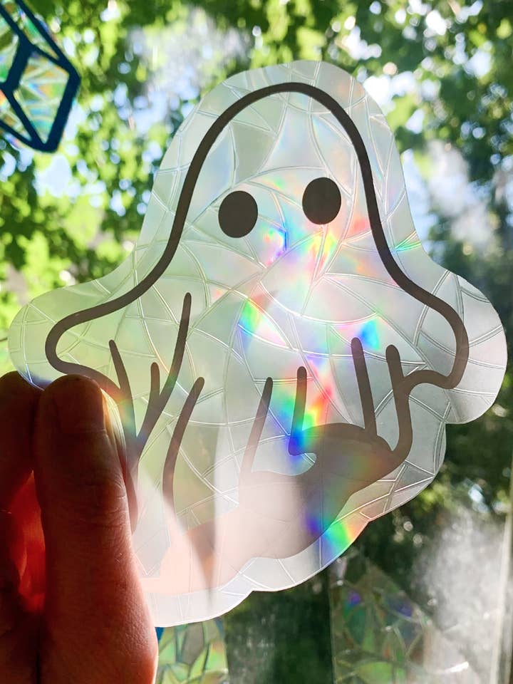 Ghost Suncatcher Window Cling | Halloween Suncatcher Decal for wholesale by Simply Livy