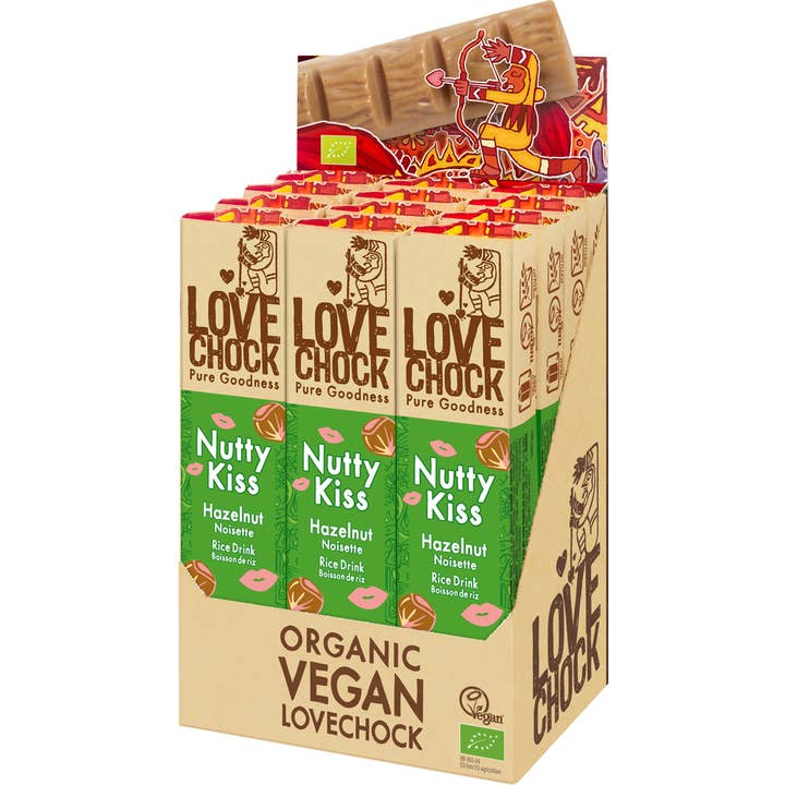 Lovechock NL – wholesale Chokladkaka – ”Mjölk” choklad med hasselnöt - Ekologisk, vegansk och hållbar