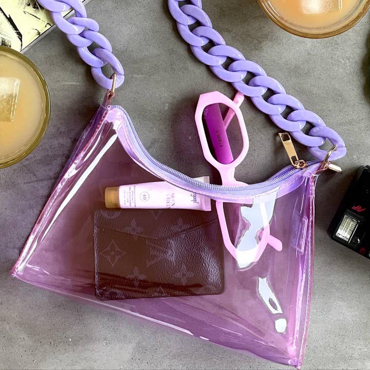 Daytrip: Concert & Stadium Bags - Wholesale Crossbody Bag - Women's - Clear Purple Crossbody Bag
