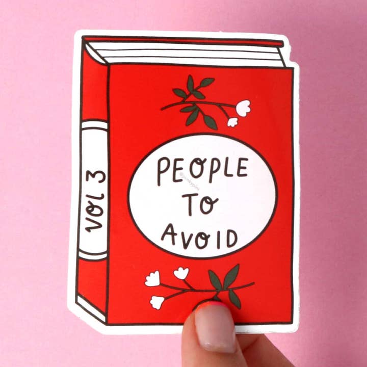 Adesivo per laptop in vinile «Persone da evitare» per la vendita all'ingrosso da parte di Punky Pins