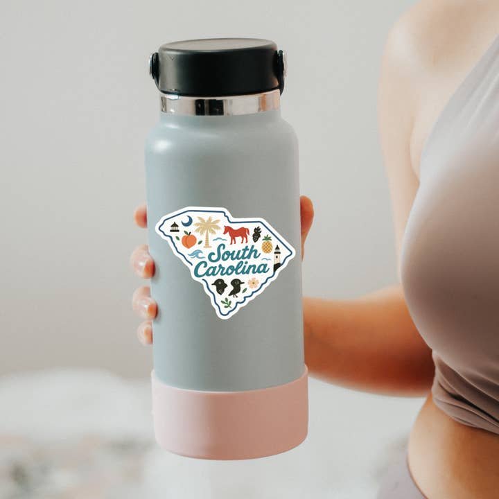 South Carolina State Icon Sticker for wholesale by Kase Wear