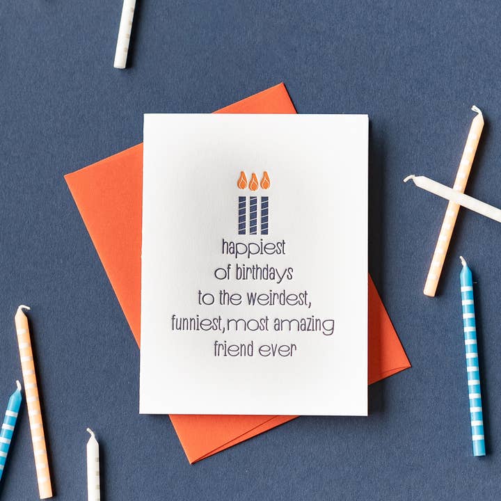 Carte d'anniversaire Bestie Happiest pour la vente par Kiss and Punch