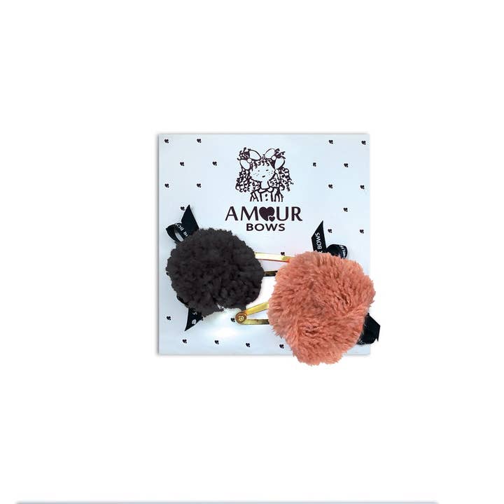 Amour Bows - Wholesale Hair Clip - Women's - Pebbles Clip - Grey & Teal3