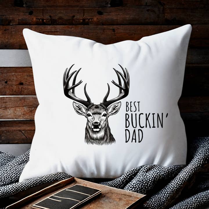 Best Buckin' Dad | Funda de almohada para venta al por mayor de Rustic Avenue