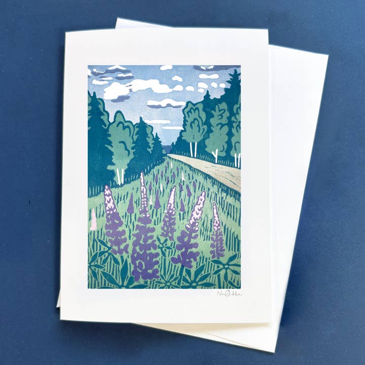 Nan Onkka Prints - Wholesale Everyday Greeting Card - A Morning in June Blank Greeting Card1