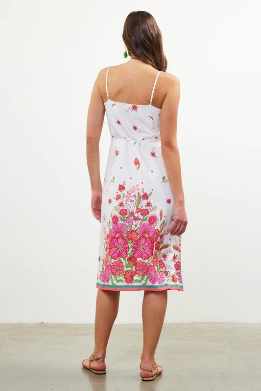 SKIES ARE BLUE - Wholesale Dress - Women's - Sleeveless Border Print Maxi Dress3