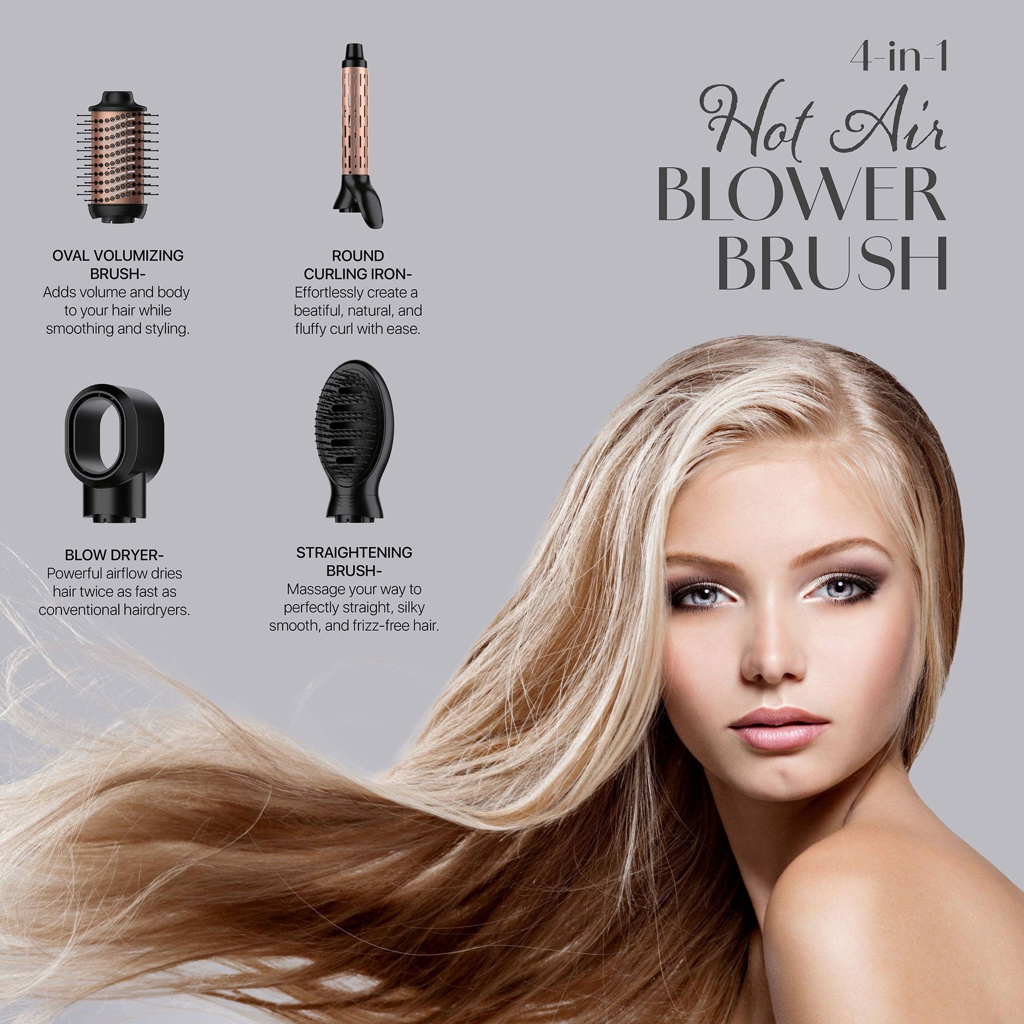 Pursonic - Wholesale Hair Brush/Comb - Hot Air Blower Brush: Your All-in-One Hair Styling Solution2