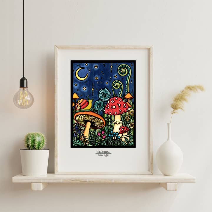 Giclee Print - Mushroom for wholesale by Sarah Angst Art