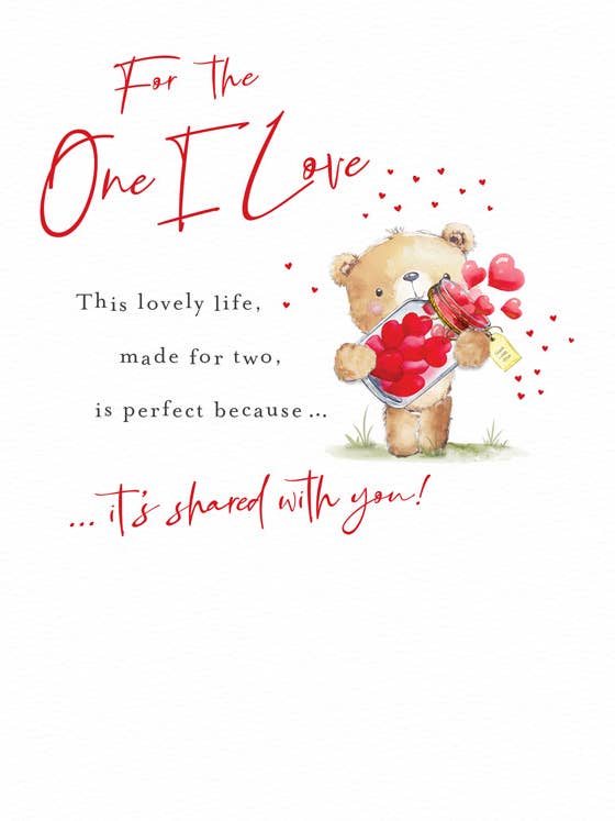 Biglietto di San Valentino, Amore Mio, Barattolo a forma di cuore per la vendita all'ingrosso da parte di Piccadilly Greetings