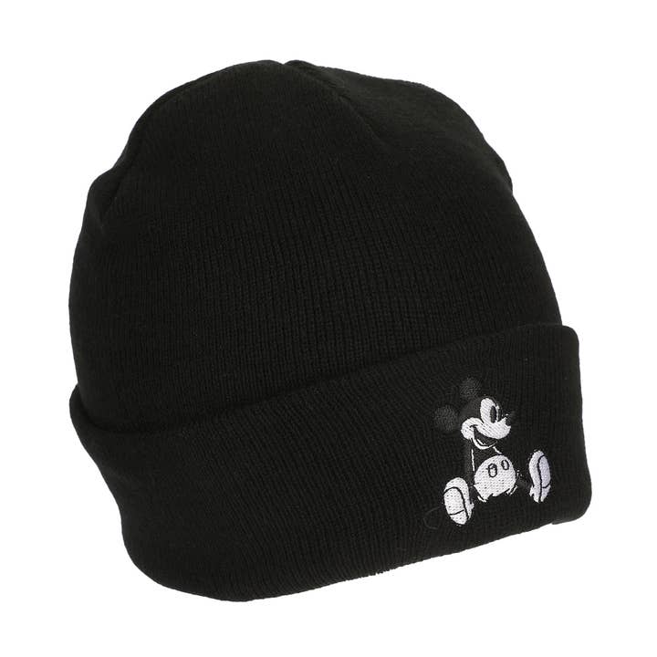 Mickey Mouse Embroidery Acrylic Knit Standard Cuff Beanie for wholesale by Bioworld Merchandising
