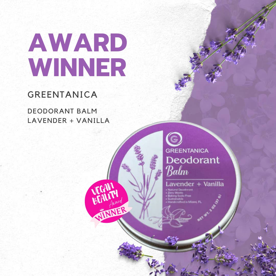 Greentanica - Wholesale Deodorant - Women's - Lavender + Vanilla Vegan Deodorant Balm