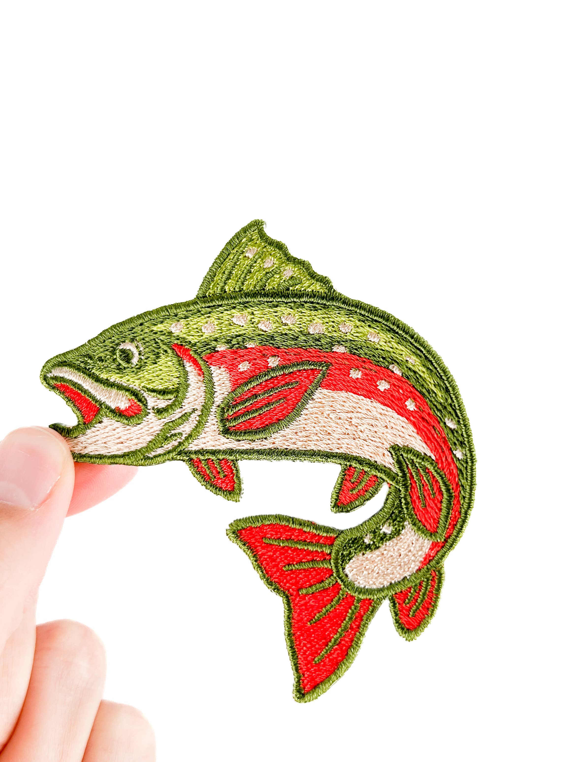 Field Trip Threads - Wholesale Patch - Brook Trout Patch – Embroidered Iron-On Fisherman Patch0