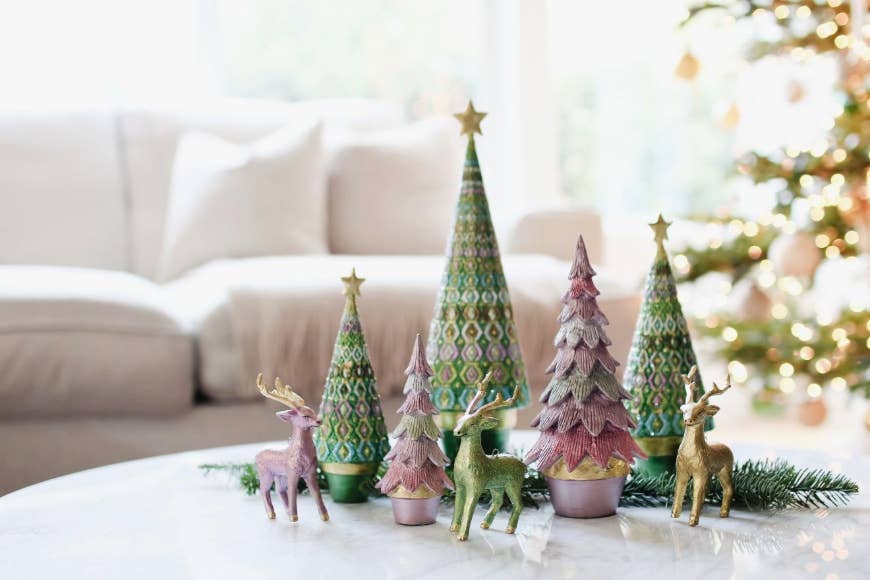 Dekorasyon Gifts  Decor - Vente Décoration de Noël - Arbre à cône d'Orient (vétiver)1