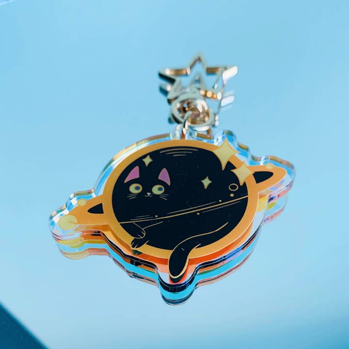 HolyGuacamolly - Wholesale Keychain - Women's - Original Design The Void Black Cat Keychain2