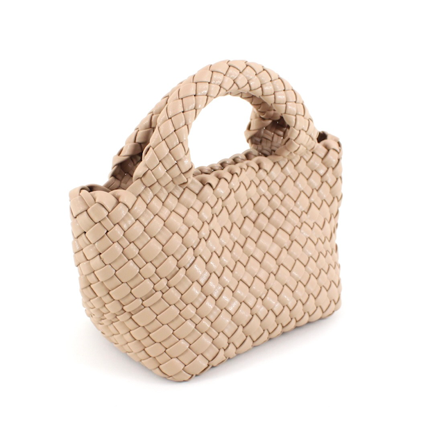 Pretty Persuasions - Wholesale Tote Bag - Women's - P24012 Small Woven Tote Crossbody Bag w/Cosmetic Pouch17
