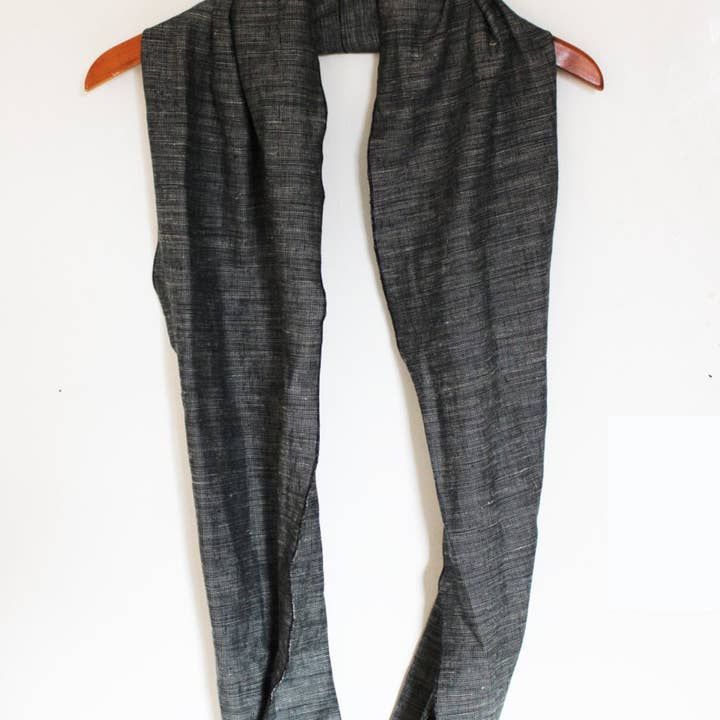 Rowan Grey - Wholesale Scarf - Unisex - Hemp and Organic Cotton Woven Infinity Scarf2