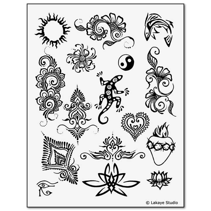 Earth Henna - Wholesale Temporary Tattoo - Earth Henna Body Painting Kit - Premium
