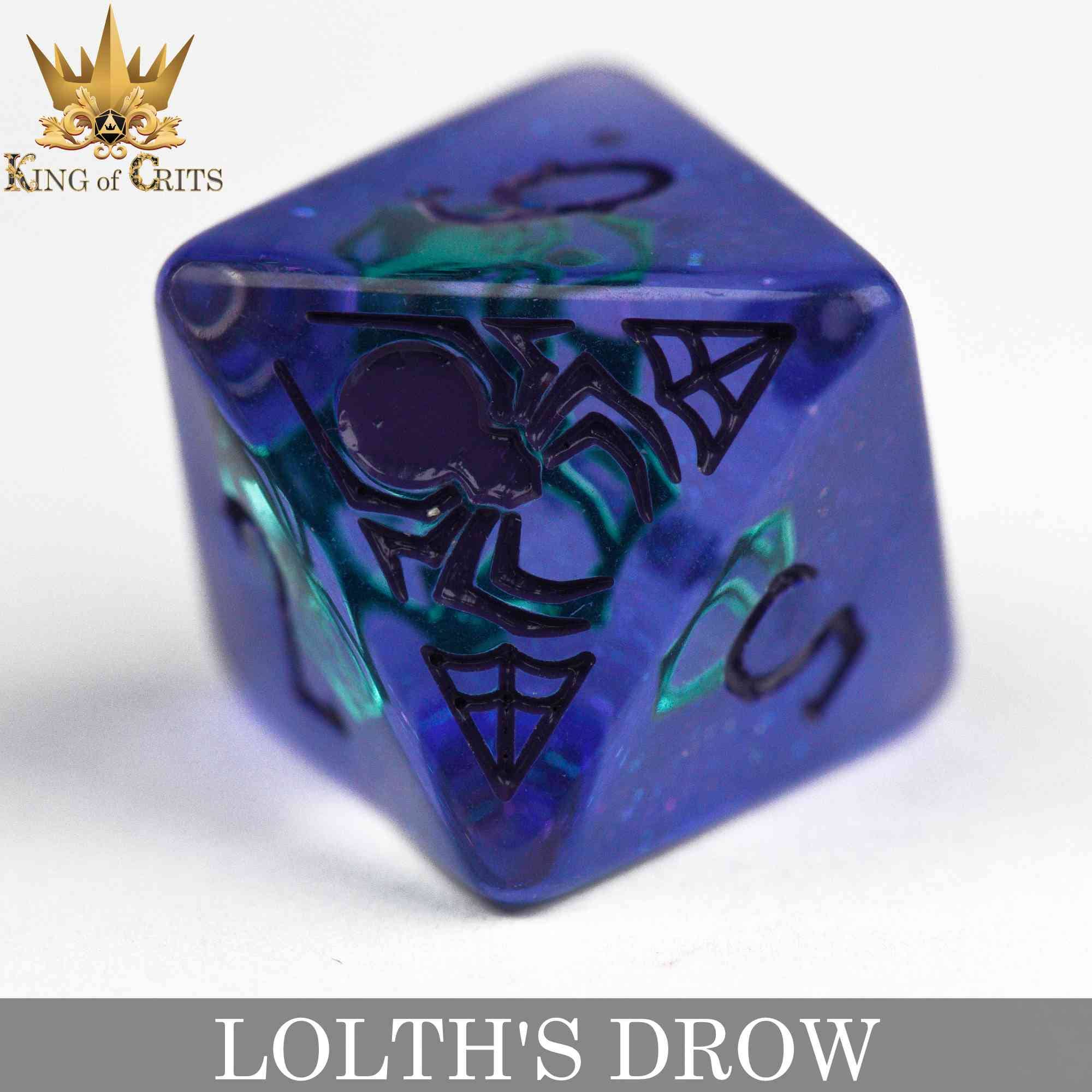 DNDDICE.COM - Wholesale Dice - Lolth's Drow - 11 Dice Set12