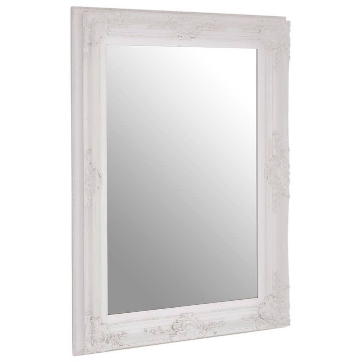 Interiors by Premier – wholesale Wall mirror – Baroque Rectangular Antique White Wall Mirror1