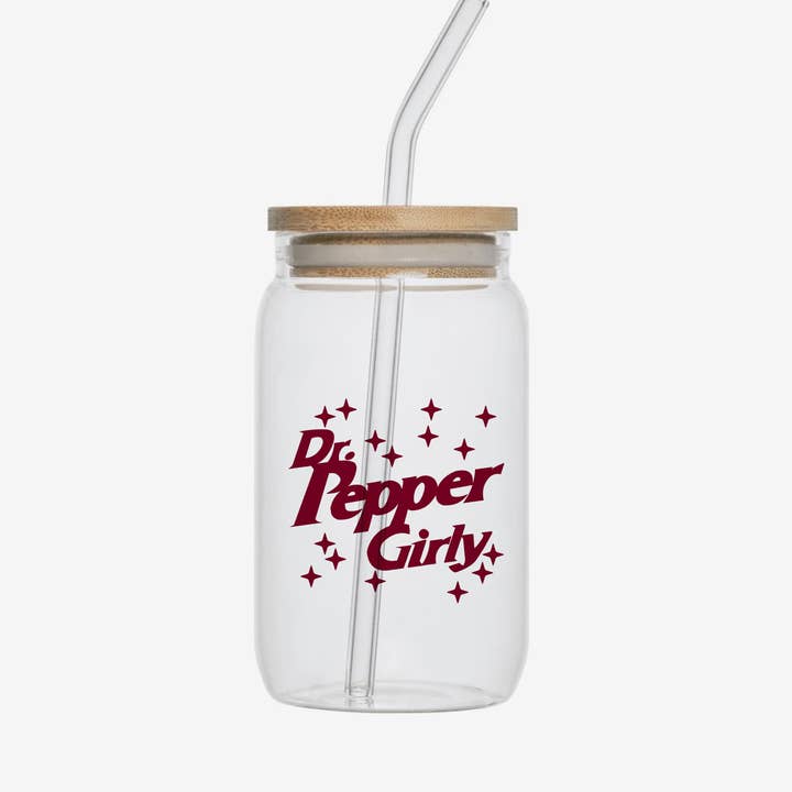 BOBBYK - Wholesale Drinking Glass/Cup - Dr. Pepper Girly Beer Can Glass